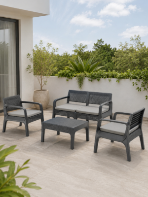 Arya 4 Parça Rattan Bahçe ve Balkon Oturma Grubu