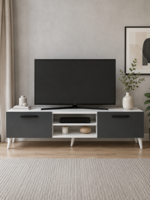 Vento Modern TV Sehpası Beyaz